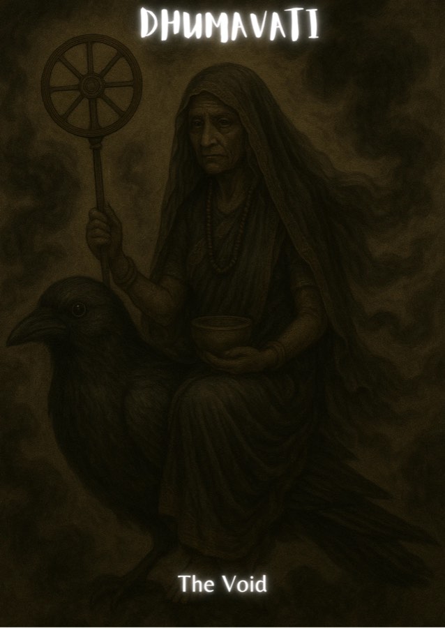Dhumavati, The Void: oracle card from the Leela Tandava Oracle Deck