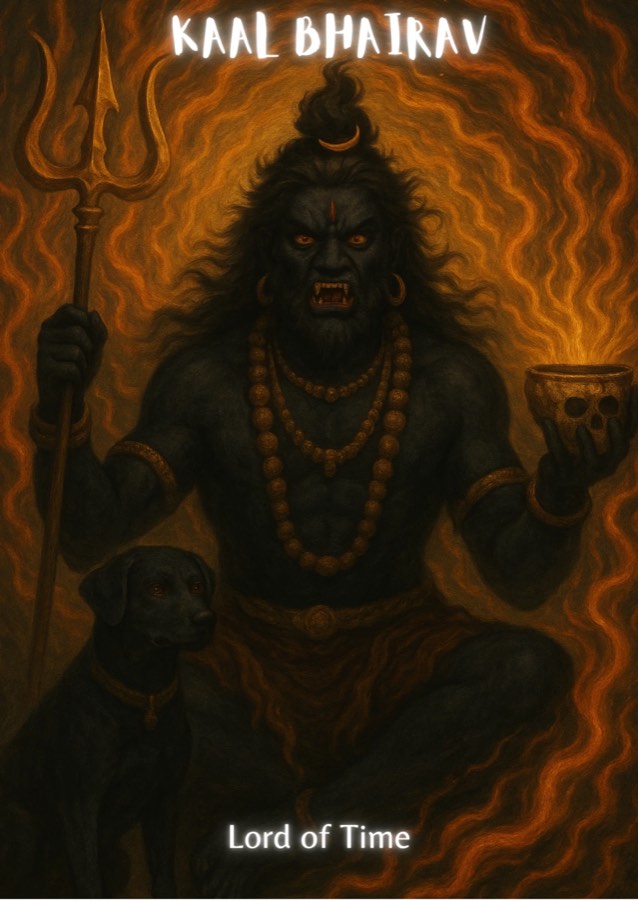 Kaal Bhairav, Lord of Time: oracle card from the Leela Tandava Oracle Deck